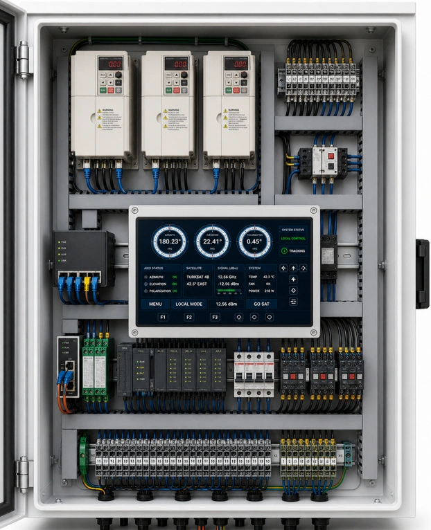 Outdoor antenna controller cabinet